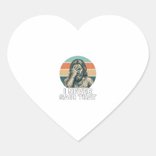 Funny Facepalm Vintage Engraving Quote Design_1 Heart Sticker