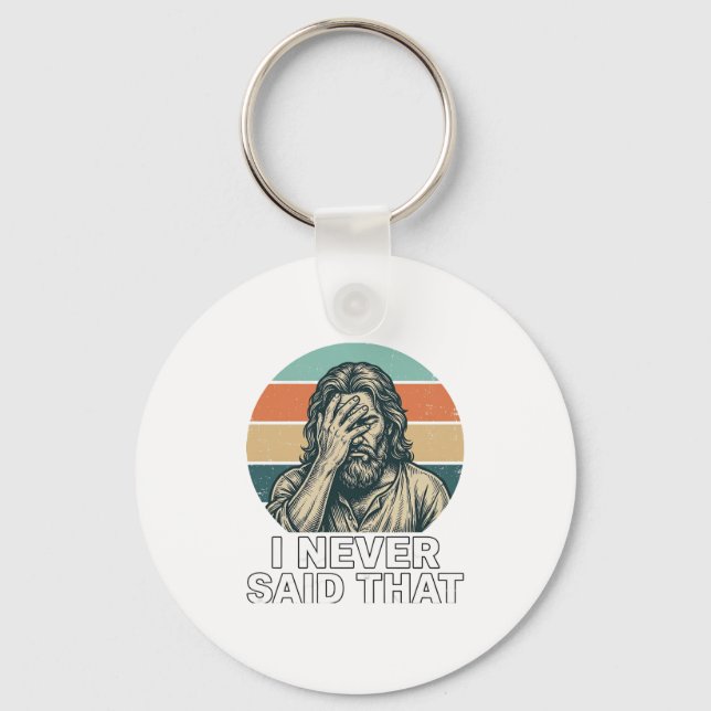 Funny Facepalm Vintage Engraving Quote Design_1 Keychain (Front)
