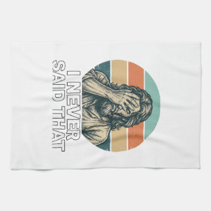 Funny Facepalm Vintage Engraving Quote Design_1 Kitchen Towel