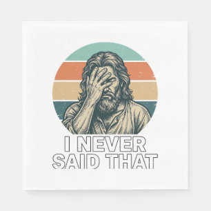 Funny Facepalm Vintage Engraving Quote Design_1 Napkin