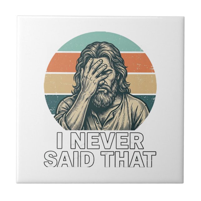 Funny Facepalm Vintage Engraving Quote Design_1 Tile (Front)