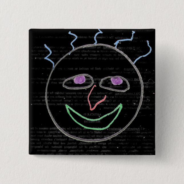 Funny Faces 2 Inch Square Button (Front)