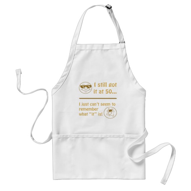 Funny Faces 50th Birthday Gag Gifts Standard Apron (Front)