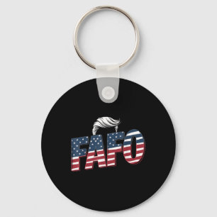 Funny Fafo Trump Photo _2  Keychain