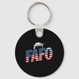 Funny Fafo Trump Photo Keychain