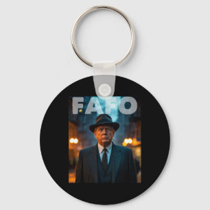 Funny Fafo Trump Photo Vintage 2025 Keychain