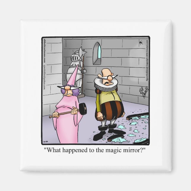 Funny Fairytale Humour Refrigerator Magnet (Front)