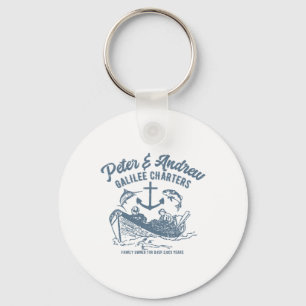 Funny Faith Fishing  Keychain
