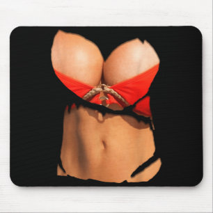 Funny Fake Bikini Body and Costume Mouse Pad