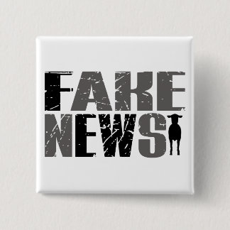 Funny Fake News Ewe Quote & Sheep Trump Truth 2 Inch Square Button