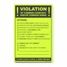 Funny Fake Parking Ticket Driving Citation