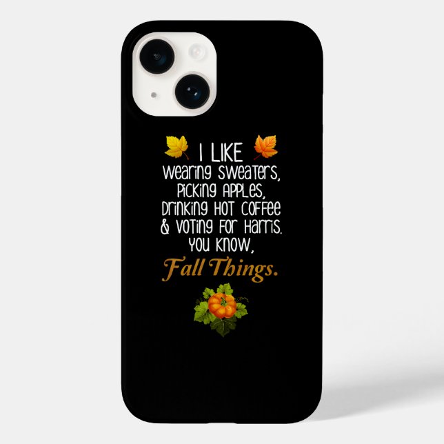 Funny Fall 2024 November Election Pro-Harris Case-Mate iPhone Case (Back)