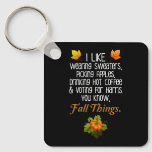 Funny Fall 2024 November Election Pro-Harris Keychain