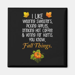 Funny Fall 2024 November Election Pro-Harris Magnet