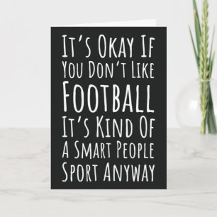 Funny Fall Greeting Cards For Football Fans Player