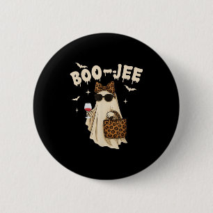 Funny Fall Halloween Ghost Boujee Boo Jee Soky Sea 2 Inch Round Button