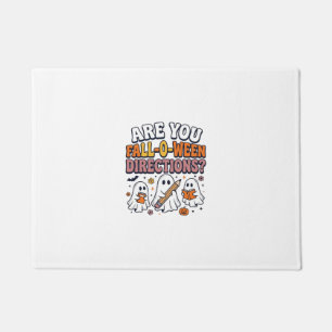 Funny Fall Halloween Teacher Ghost Directions Shir Doormat