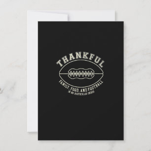 Funny Fall Thanksgiving Thankful for Football Desi Invitation
