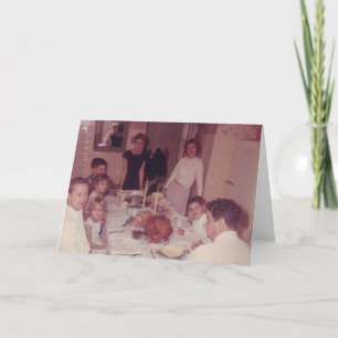Funny Family at Table Thanksgiving Card