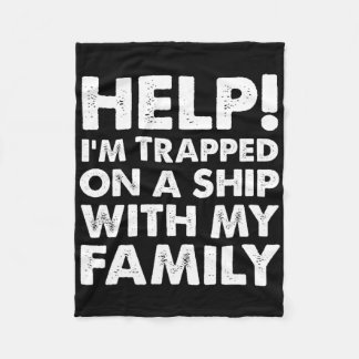 Funny Family Cruise Shirt Matching Vacation Cruisi Fleece Blanket