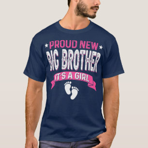 Funny Family Gender Reveal Proud New Big Brother I T-Shirt