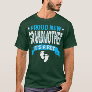 Funny Family Gender Reveal Proud New Grandmother I T-Shirt
