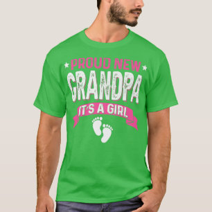 Funny Family Gender Reveal Proud New Grandpa It's T-Shirt