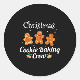Funny Family Matching Christmas Tee Cookie Baking Classic Round Sticker
