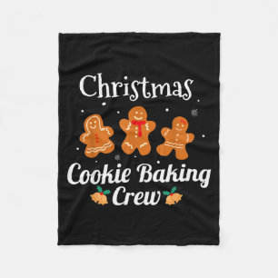 Funny Family Matching Christmas Tee Cookie Baking Fleece Blanket