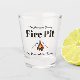 Funny Family Name Fire Pit Personalized Shot Glass