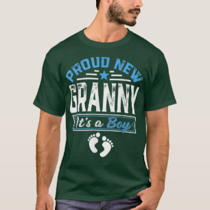 Funny Family Proud New Granny It's A Boy Gender Re T-Shirt