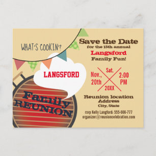 Funny Family Reunion design Announcement Postcard