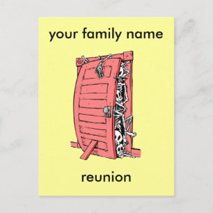 funny family reunion postcard