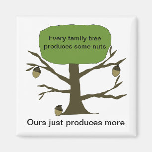 Funny Family Tree Fridge Magnet