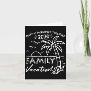Funny Family Vacation 2026 Beach Palm Tree Summer  Card