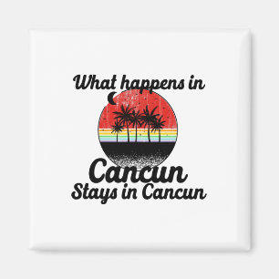 Funny Family Vacation Cancun Summer Gift Idea Men Magnet