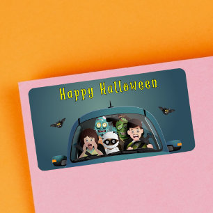 Funny Family Vacation Happy Halloween Label