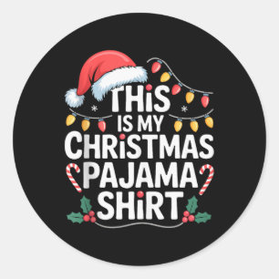 Funny Family Xmas Men Women Kids This Is My Christ Classic Round Sticker