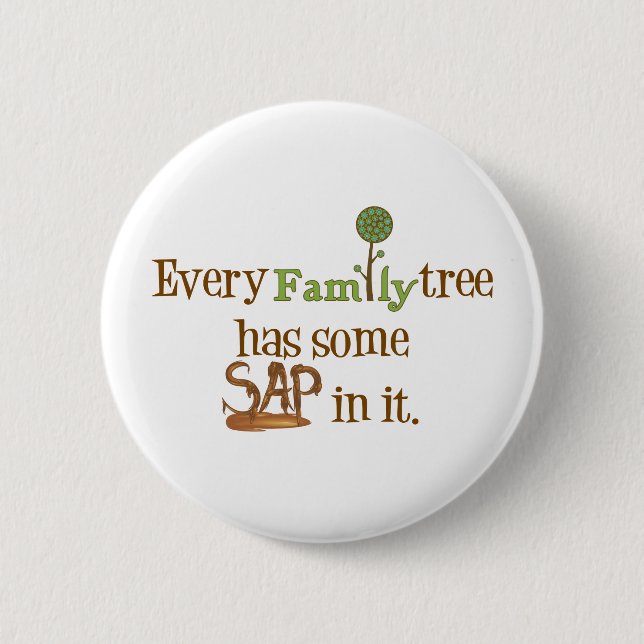 Funny FamilyTree 2 Inch Round Button (Front)