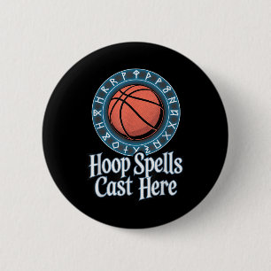 Funny Fantasy Basketball Spell League Draught Game 2 Inch Round Button