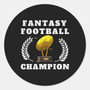 Funny Fantasy Football 2025 Champion Fantasy Footb Classic Round Sticker