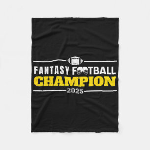 Funny Fantasy Football 2025 Champion Fantasy Footb Fleece Blanket