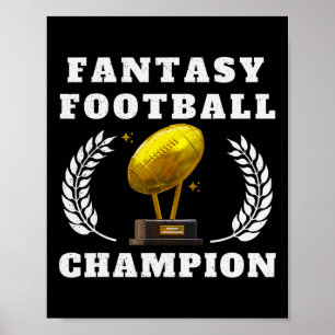 Funny Fantasy Football 2025 Champion Fantasy Footb Poster