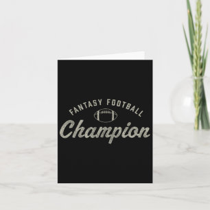Funny Fantasy Football Champion Draught Day Season Card