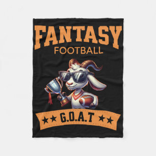 Funny Fantasy Football Champion Goat  Fleece Blanket