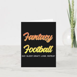 Funny Fantasy Football Draught & Lose Tee Prem Card