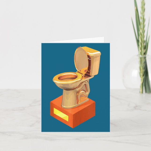 Funny Fantasy Football Loser Toilet  Card (Front)