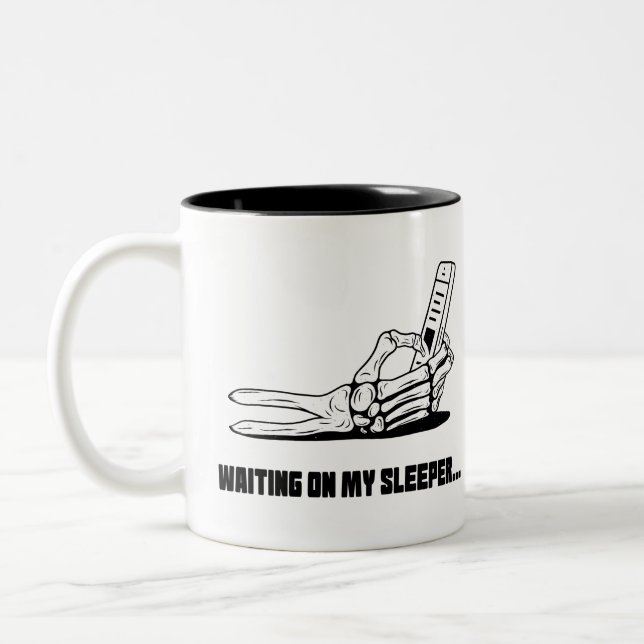 Funny Fantasy Football Two-Tone Coffee Mug (Left)