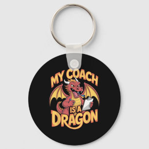 Funny Fantasy Sketll Coach League Player Humor Keychain