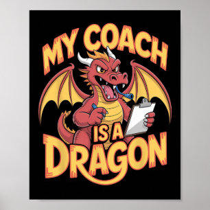 Funny Fantasy Sketll Coach League Player Humor Poster